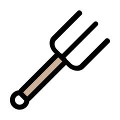 Pitchfork symbol - Ecological farming icon.