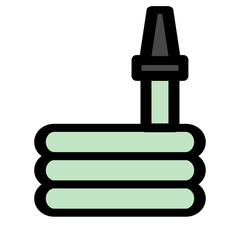 Fototapeta premium Water hose symbol - Ecological farming icon.
