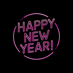 Fototapeta premium Happy New Year HNY NYE (New Year's Eve) Square Social Illustraion
