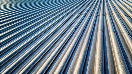 Abstract Parallel Lines of a Metal Roof Surface with Subtle Textural Details