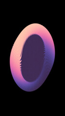 glowing pink and purple grainy gradient shape on a black background poster cover backdrop design 