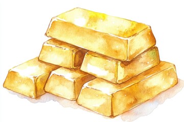 A stack of gold bars representing wealth, prosperity, and investment opportunities. Ideal for financial, banking, or luxury themes.