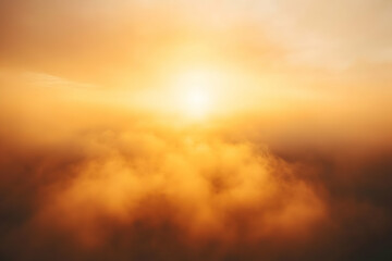 Obraz premium Golden Sunset Cloudscape Abstract Background