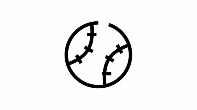 Modern baseball animated icon - Sport symbol motion design