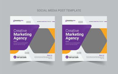 Digital business marketing social media post and web banner template eps