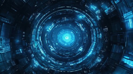 Abstract vector blue technology concept background