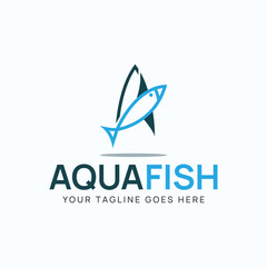 Letter A And Fish Logo Design, Seafood Restaurant Shop Store Logotype Concept Icon, Fish Restaurant Logo, Letter A Fish Logo Design, Restaurant Fish Grill Seafood Logo