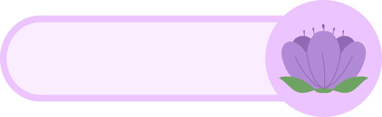 Cute Flower Name Tag Floral Header Title