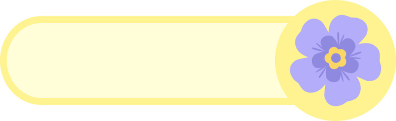 Cute Flower Name Tag Floral Header Title