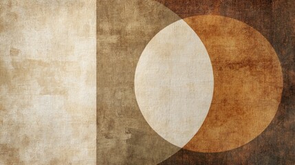 Abstract Geometric Canvas Texture Design in Earthy Tones
