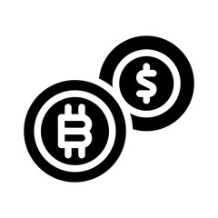 Cryptocurrency glyph icon