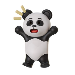 Cute Panda Mascot Shocked Surprised © kerismaker