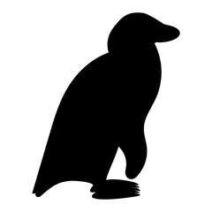 penguin silhouette vector