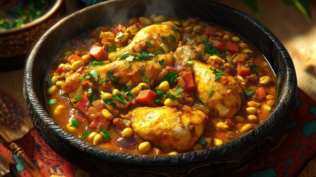 National Dish of Niger Djerma Stew, Niger-style djerma, or peanut chicken stew
