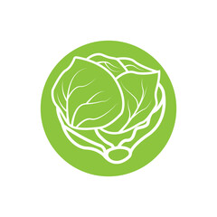 Cabbage icon vector design template