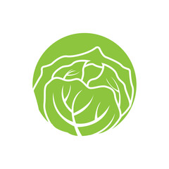 Cabbage icon vector design template