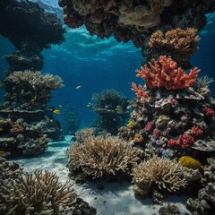 A coral-themed installation promoting marine conservation.

