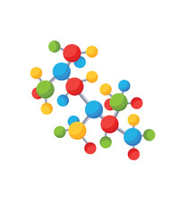 Vector molecular structure stock illustration