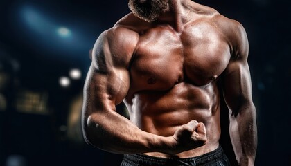 Fototapeta premium Muscular male bodybuilder