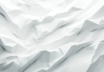 Abstract white low-poly background texture.