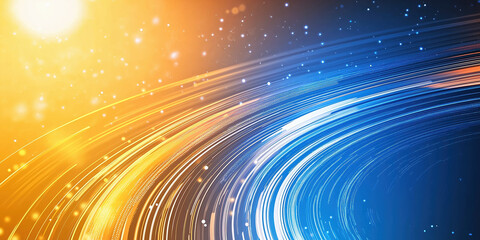 Obraz premium Blue Dark Technological Background With White Line Design And Glowing Elements, Red Orange Style Arrow And Dark Red Background, Futuristic Tech Style, Digital Background.