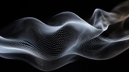 The smoke from a mosquito repellent coil creating intricate patterns in the air,