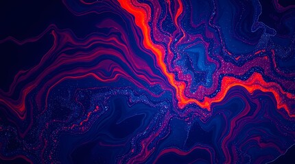 Neon Liquid Marble Abstract