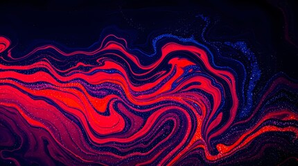 Red and Blue Glowing Abstract