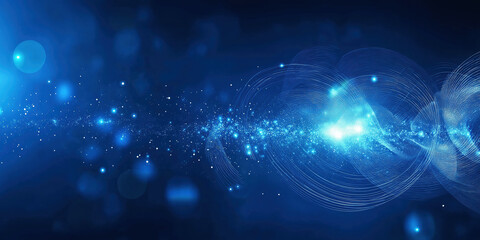 Fototapeta premium Blue Dark Technological Background With White Line Design And Glowing Elements, Red Orange Style Arrow And Dark Red Background, Futuristic Tech Style, Digital Background.