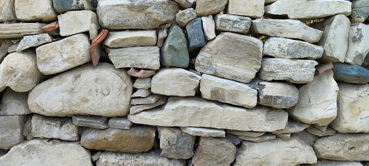 Stone wall photo, textured background.