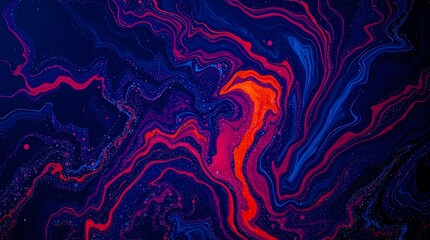 Crimson Fluid Cosmos