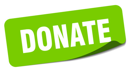 Fototapeta premium DONATE sticker isolated on white background