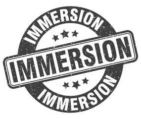 IMMERSION stamp isolated on white background