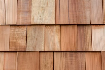 A close-up of cedar shingles with detailed textures and rich grain, emphasizing the craftsmanship and durability of traditional wooden roofing