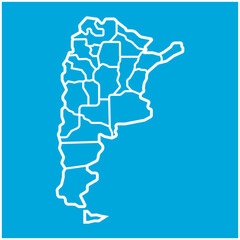 Argentina map symbol icon, vector illustration design