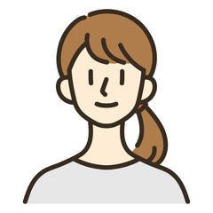 Obraz premium シンプルな女性の顔