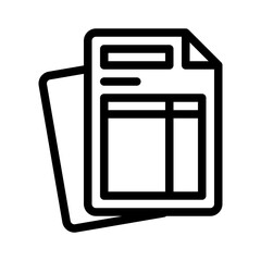 Spreadsheet line icon