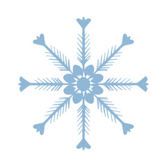 snowflake on white background 