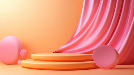 Orange and pink abstract background