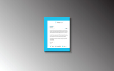  Abstract letterhead template design layout with print ready file.
Vector letterhead template with clasp and lanyard. Modern colorful
 icon collection. Simple realistic design. 