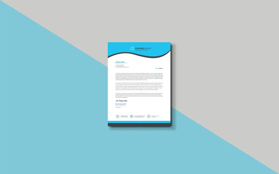 Vector letterhead template with clasp and lanyard. 
Modern letterhead template with flat user interface.
Simple realistic design.
Creative and inconsiderable letterhead.
Flat style illustration.   
 