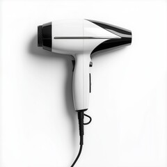 Wall-Mounted Hair Dryer with Adjustable Heat Levels , isolated on a white background , High quality , No blur