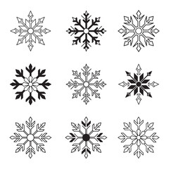 Obraz premium snow icon set