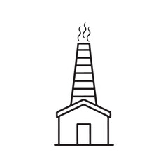 Chimney icon line art simple vector on a white background