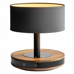 Wireless Charging Bedside Lamp with Touch Controls , isolated on a white background , High quality , No blur
