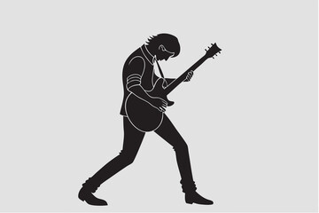 rock musician playing guitar