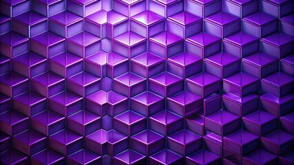 Obraz premium Violet Geometric Grid Wallpaper: 3D Isometric Cube Pattern - Candid Photography Stock Photo