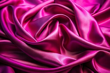 Obraz premium Viva Magenta Satin Fabric Drapes: Elegant Abstract Close-Up Texture Wallpaper