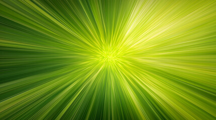 A vibrant green burst radiates outward, creating a sense of energy and freshness, reminiscent of nature's vitality and growth.