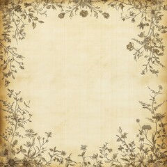 Flowery border with a white background